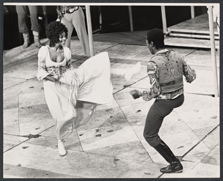 Jonelle Allen and Clifton Davis in the stage production Two Gentlemen of Verona