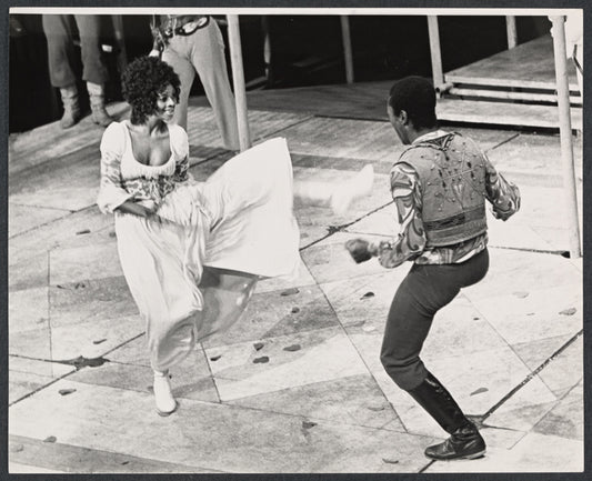 Jonelle Allen and Clifton Davis in the stage production Two Gentlemen of Verona