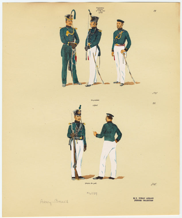 Brazilian military uniforms, 1845