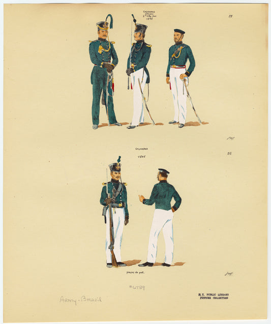 Brazilian military uniforms, 1845