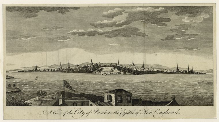 A view of the city of Boston, the capital of New England.