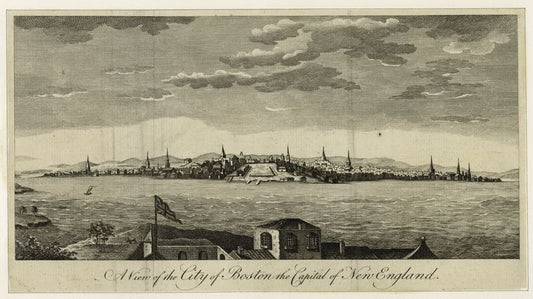 A view of the city of Boston, the capital of New England.