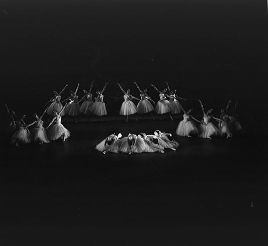 New York City Ballet production of "Swan Lake" showing corps de ballet, choreography by George Balanchine (New York)
