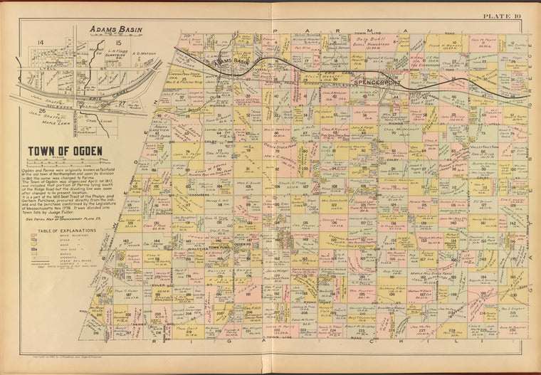 Monroe County, Double Page Plate No. 10  [Map of town of Ogden, Adams Basin]