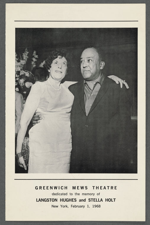 Program for Stella Holt and Langston Hughes memorial