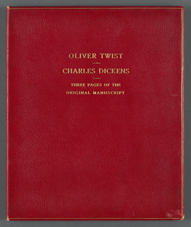 Oliver Twist. Holograph from Chapter 10: Three pages of the original manuscript