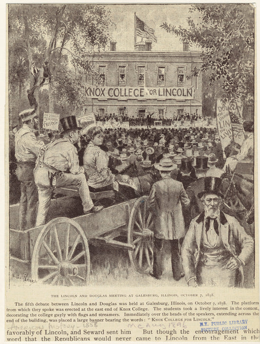 The Lincoln and Douglas meeting at Galesburg, Illinois, October 7, 1858
