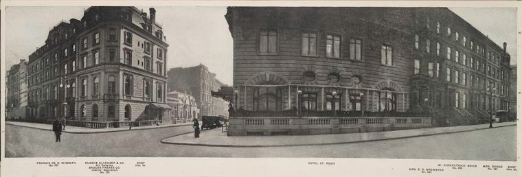 East 54th St. - No. 695 Mrs E.D. Brewster - Hotel St. Regis - East 55th St. - No. 707 Francis de R. Wissman