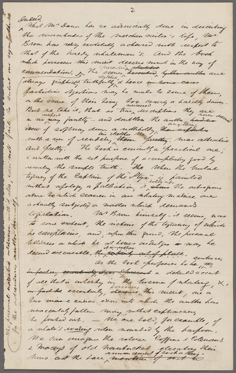 Review of Etchings of a whaling cruise, with notes of a sojourn on the island of Zanzibar by J. Ross Browne and Sailors’ life and sailor’s yarns by Captain Ringbolt