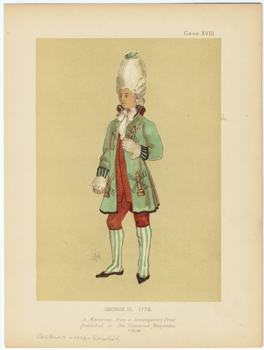 A marcaroni -- from a contemporary print