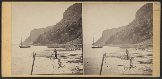 Palisades from Huyler's Landing, Hudson River, looking south.