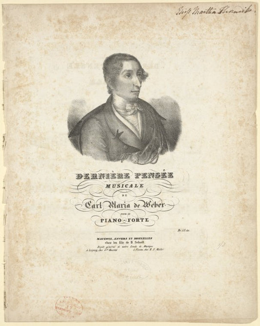 Dernière pensée musicale de Carl Maria de Weber pour le piano - forte