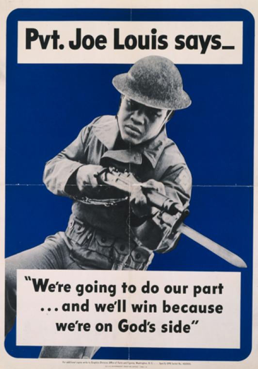 Pvt. Joe Louis says --"We're going to do our part ..."...