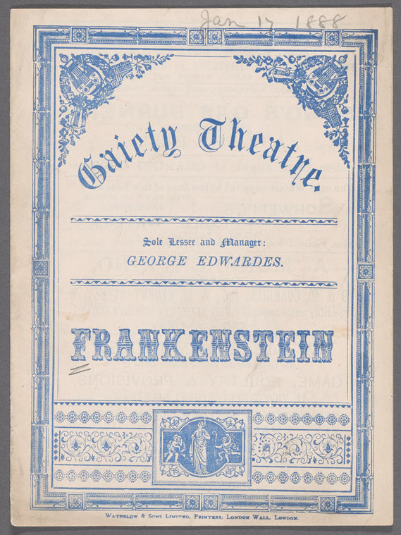 Frankenstein (Burlesque): complete program
