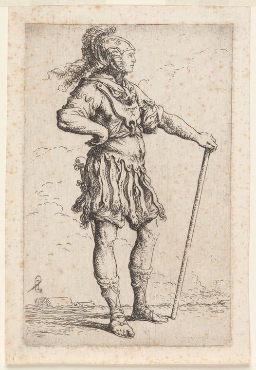 Soldier with Cane, Facing Right