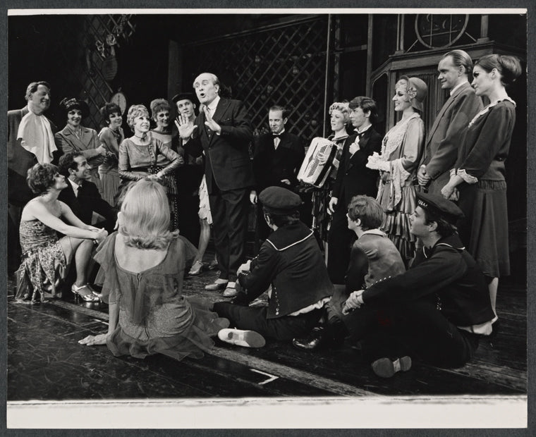 Lotte Lenya, George Voskovec and unidentified others in the stage production Cabaret