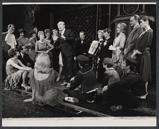 Lotte Lenya, George Voskovec and unidentified others in the stage production Cabaret