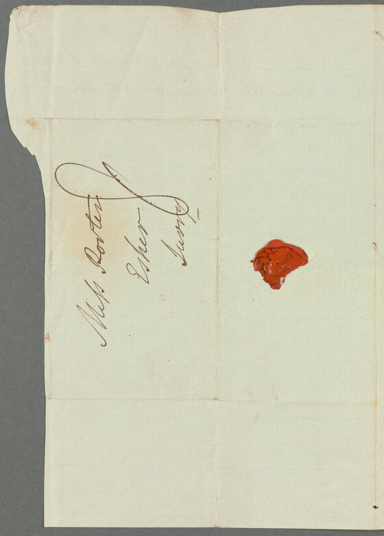 Charles Austen to Miss Porter, autograph letter signed
