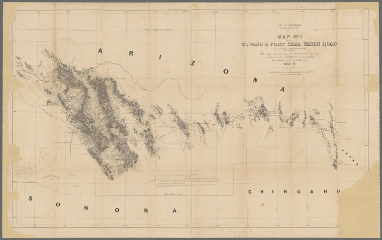 Map no. 1 of the El Paso & Fort Yuma wagon road