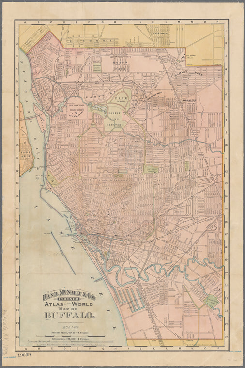 Rand, McNally & Co.'s indexed atlas of the world map of Buffalo