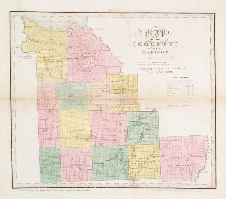 Map of the county of Madison