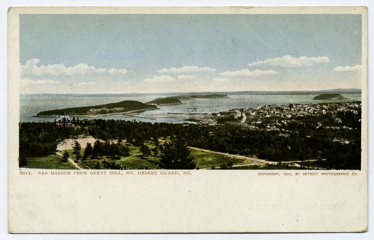 Bar Harbor from Great Hill, Mt. Desert Island, Me.