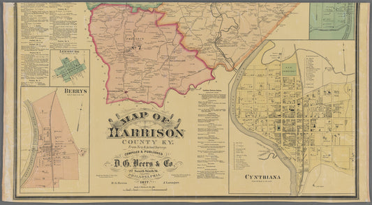 Map of Harrison County, Ky. : from new & actual surveys