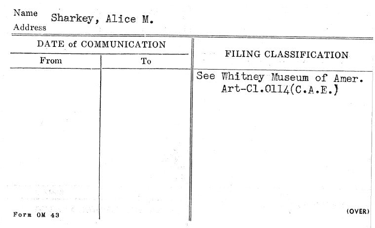 Sharkey, Alice M.