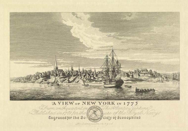 A view of New York in 1775