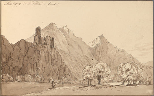 Sketchbook containing views recording a tour in Switzerland and France