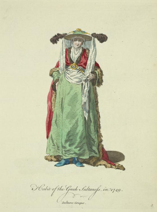 Habit of the Greek sultaness in 1749. Sultane Greque.
