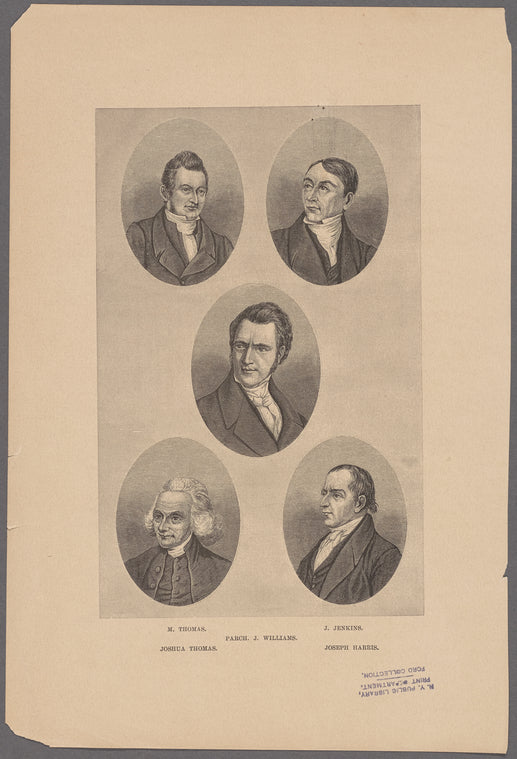 M. Thomas. J. Jenkins. Parch. J. Williams. Joshua Thomas. Joseph Harris