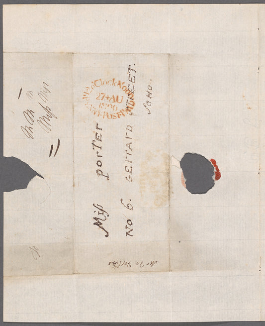 Charles De Fortiere to Porter sisters, autograph letter signed