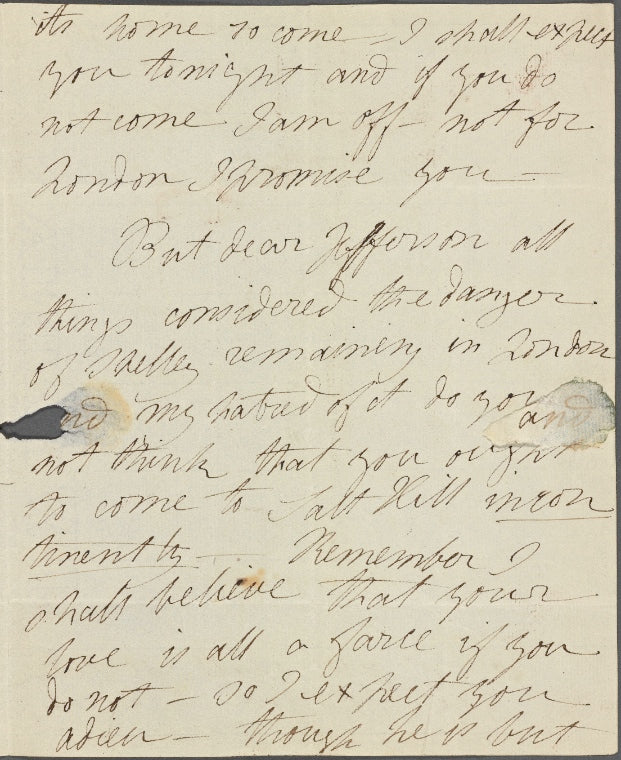 Autograph letter signed to Thomas Jefferson Hogg, 26 April 1815