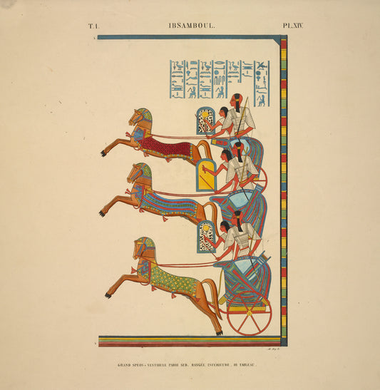 Ibsamboul [Abu-Simbel]. Grand spéos: vestibule, paroi sud, rangée inférieure, 3 tableau.