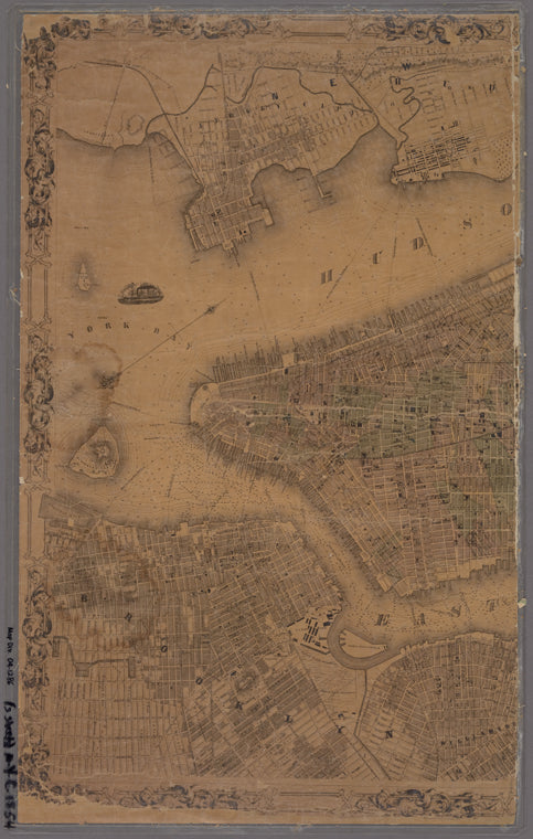 Topographical map of New York City, county and vicinity : showing old farm lines etc