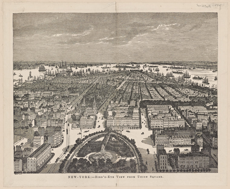 New-York. Birds' eye view, looking south from Union Square