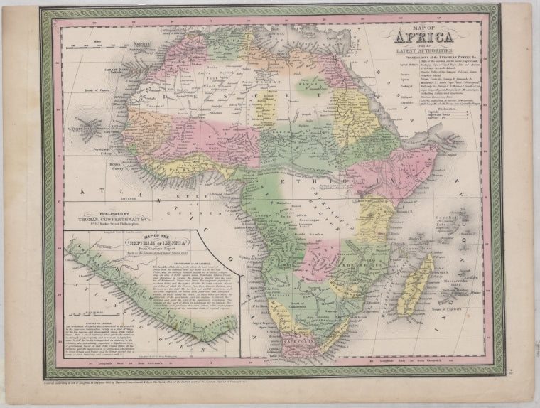Map of Africa from the latest authorities: possessions of the European powers