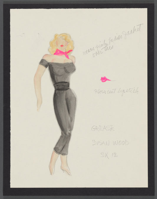 Grease: Costume sketch for Susan Wood