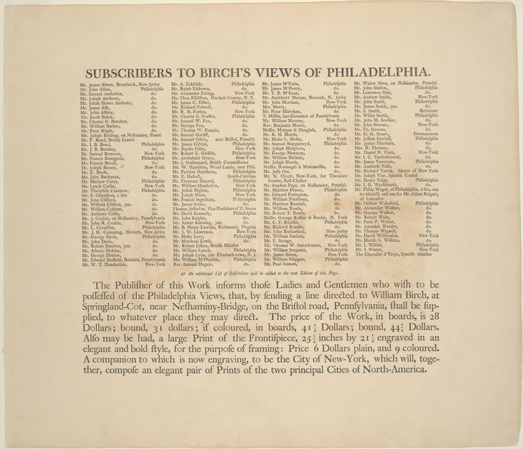 Subscribers' list