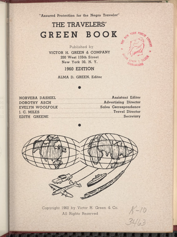 The Travelers' Green Book: 1960: Guide for Travel & Vacations