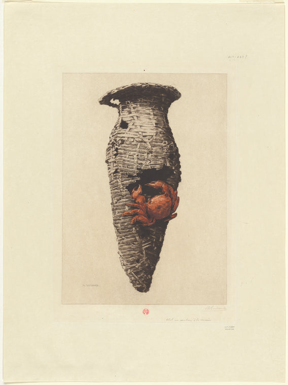 Porte-bouquet et crabe