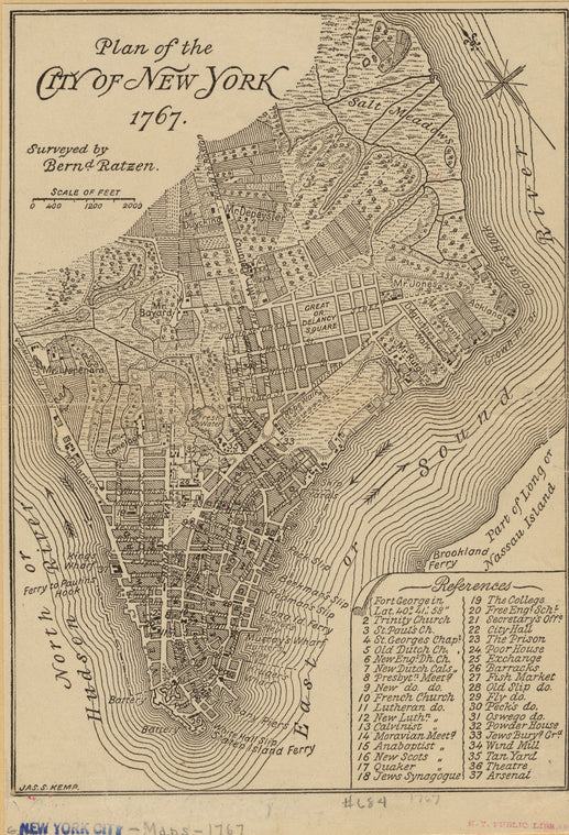 Plan of the City of New York 1767