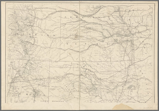 Map of the states of Kansas and Texas and Indian Territory: with parts of the territories of Colorado and New Mexico from the most recent official surveys and explorations and other authentic information