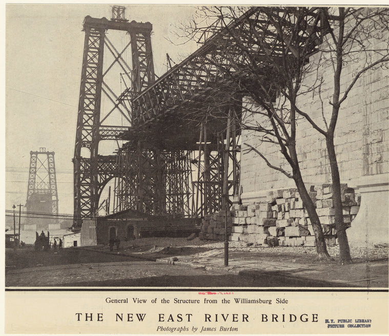 The new East River bridge : General view of the structure from the Williamsburg side