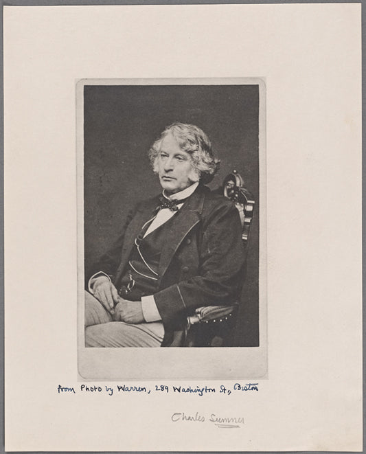 Charles Sumner. From photo by Warren, 289 Washington St., Boston