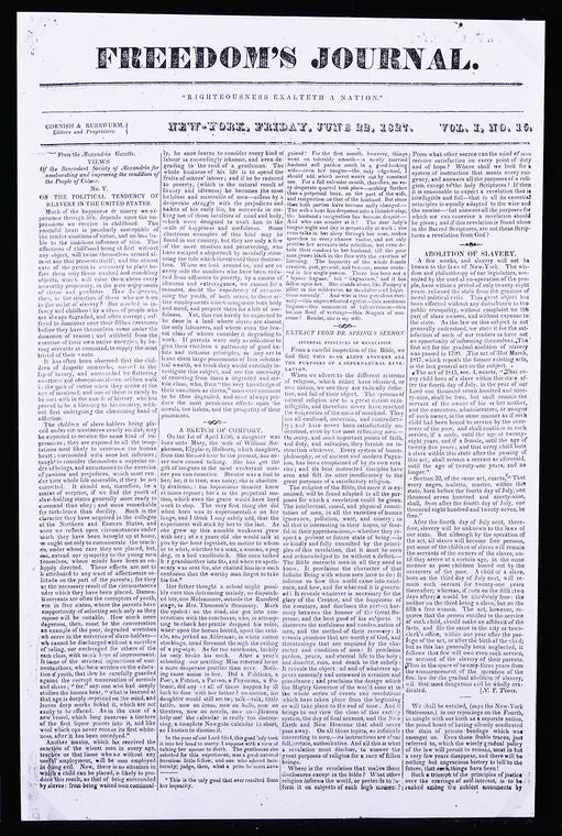Freedom's Journal, June 22, 1827