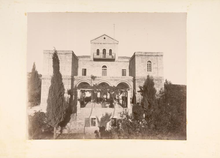 Façade of the church and a clergy