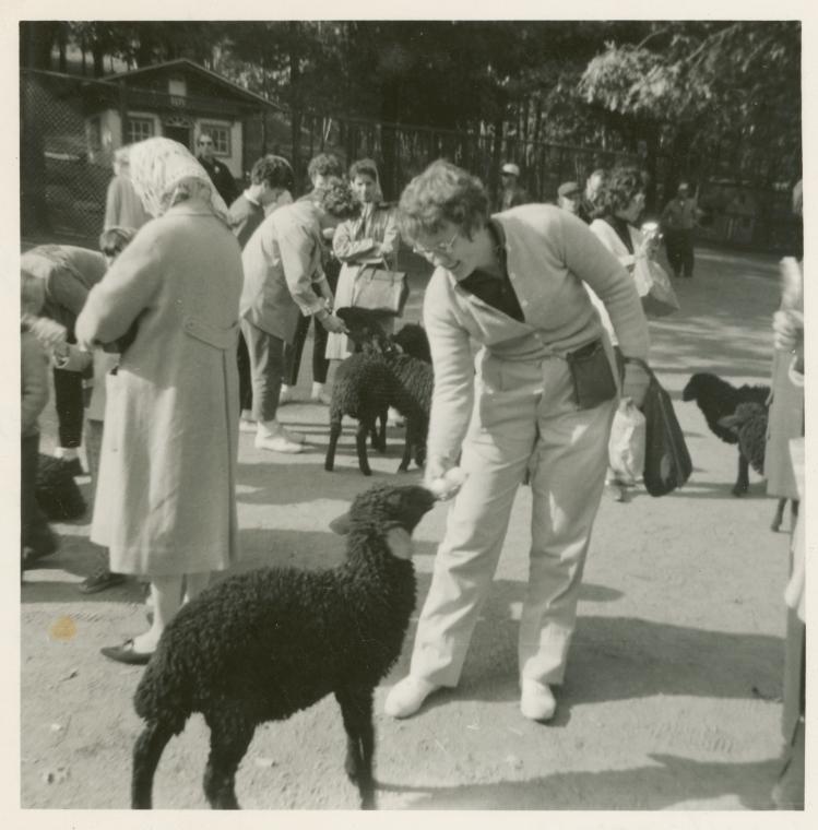 Barbara with lamb