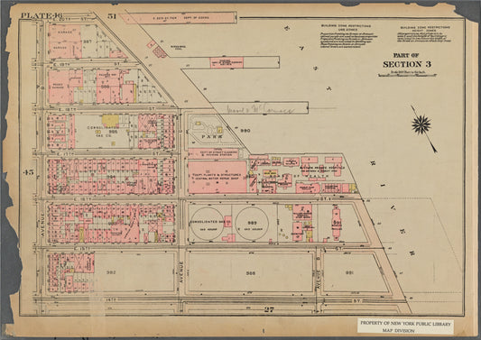 Bounded by E. 20th Street, East River Piers, E. 14th Street and Avenue B